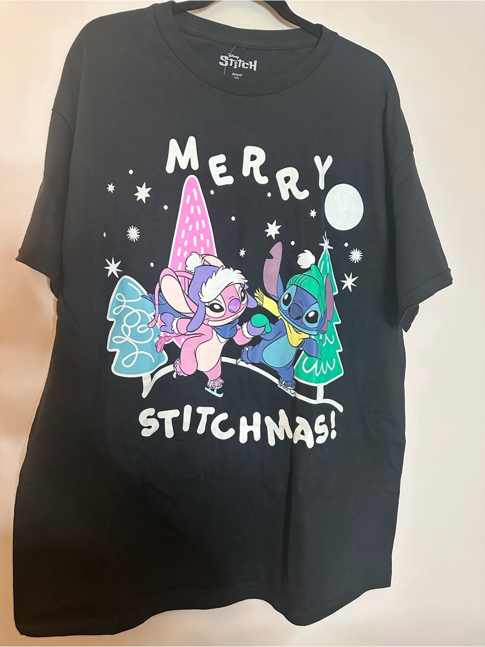 Disney Stitchmas Men’s Graphic Tee - Black